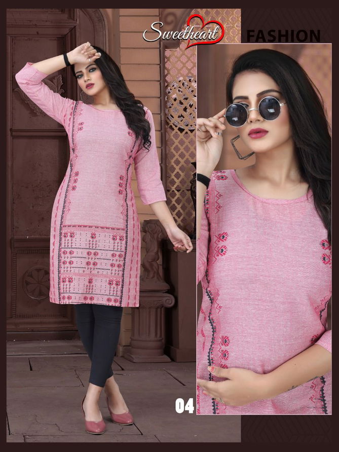 Aagya Sweetheart Designer Fancy Wear Printed Kurti Collection